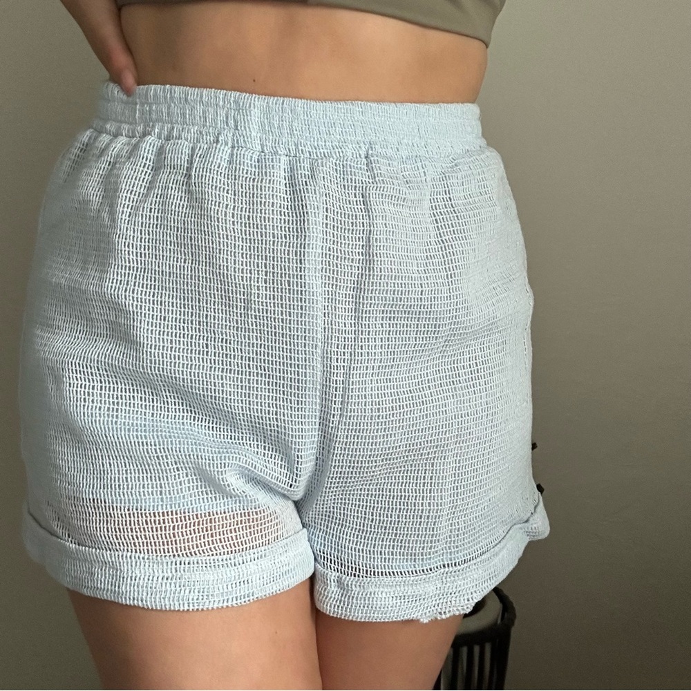 NWOT HYFVE Pale Blue Waffle Lounge Shorts